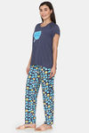 Rosaline U&I Knit Cotton Pyjama Set - Ocean Cavern — thumbnail 2